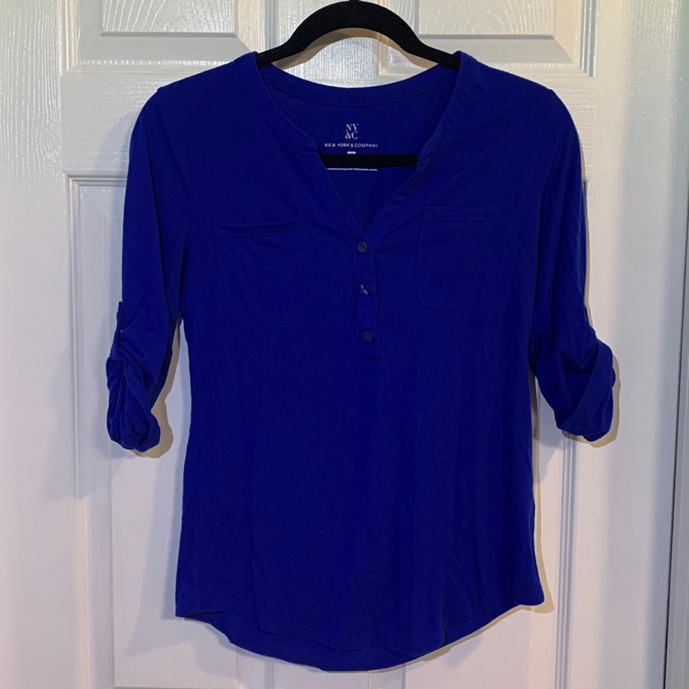 Royal blue dress top